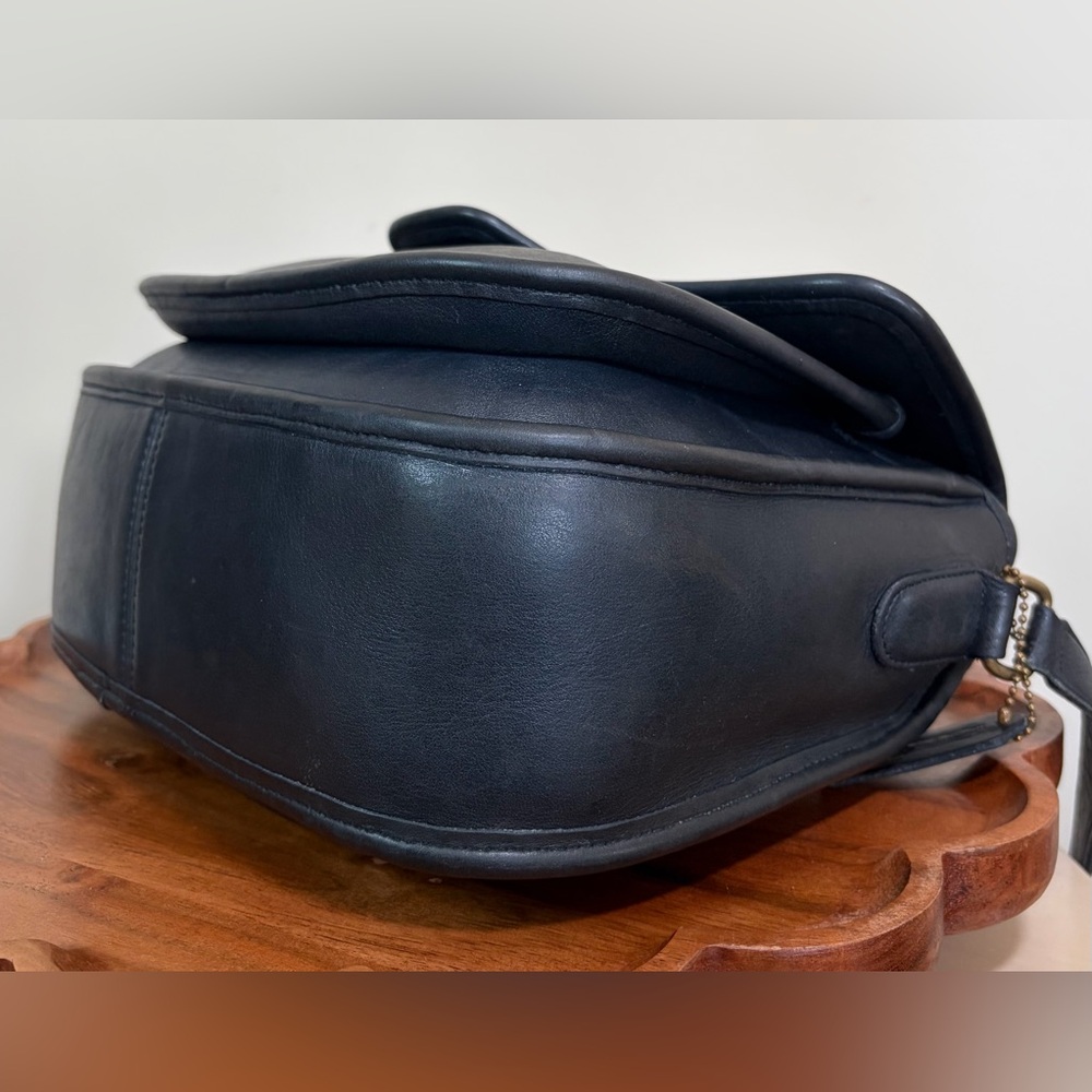 Vintage COACH Lennox Bag Navy Leather Crossbody RARE 9918 - Picture 15 of 17